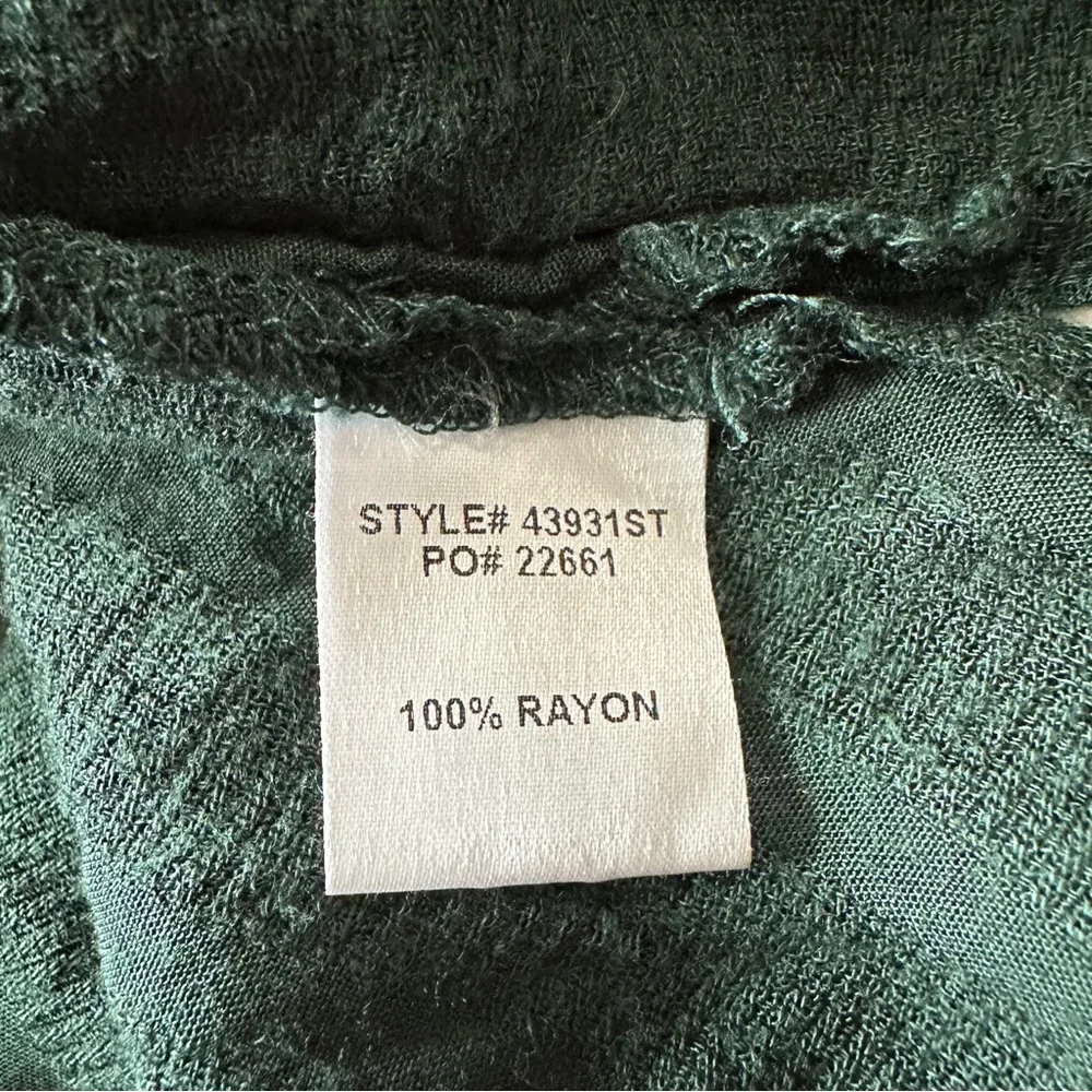 Skies are Blue Green Long Sleeve Collared Button Down Shirt Extra Large XL - Picture 9 of 10